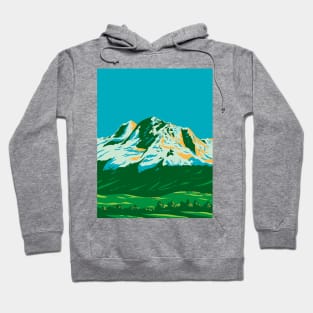 Cordillera Blanca with Huandoy Huascaran and Chopicalqui in Peru WPA Art Deco Poster Hoodie